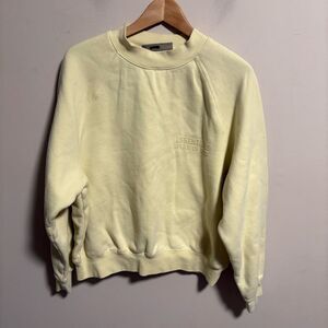 Essentials Fear of God Yellow Canary Sweatshirt Pullover- Size XS